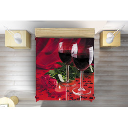 Luxusní přehoz na postel - Red Wine