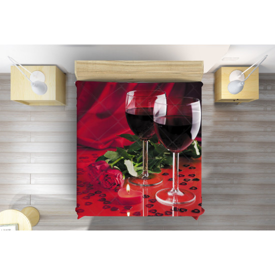 Luxusní přehoz na postel - Red Wine