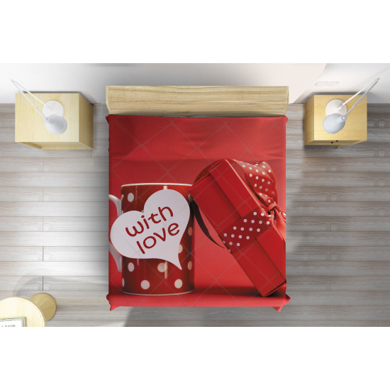 Přehoz na postel 3D - With Love