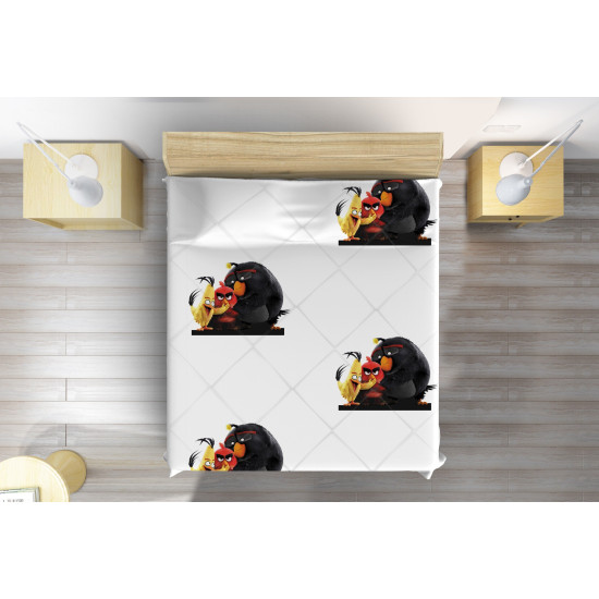Přehoz přes postel - Angry Birds White