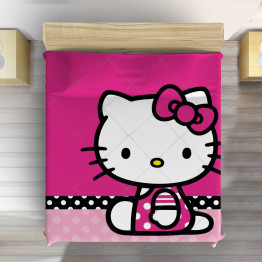 Přehoz na postel - Hello Kitty Magenta
