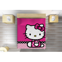 Přehoz na postel - Hello Kitty Magenta