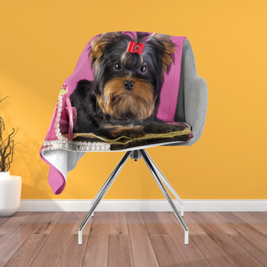 Luxusní deka - Yorkshiere Terrier Pink