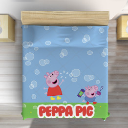 Přehoz na postel pro děti - Peppga Pig Bubbles