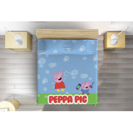 Přehoz na postel pro děti - Peppga Pig Bubbles