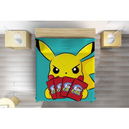 Přehoz přes postel - Pokémon Pikachu Cards