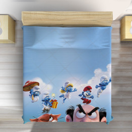 Přehoz na postel Šmoulové - The Smurfs The Movie