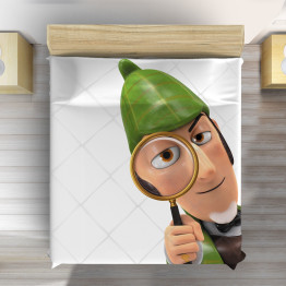 Luxusní přehoz na postel - Sherlock Gnomes White