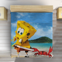 Přehoz na postel - Sponge Bob on The Beach