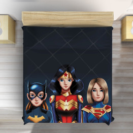 Přehoz na postel 3D - Super Hero Girls
