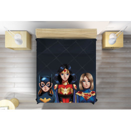 Přehoz na postel 3D - Super Hero Girls