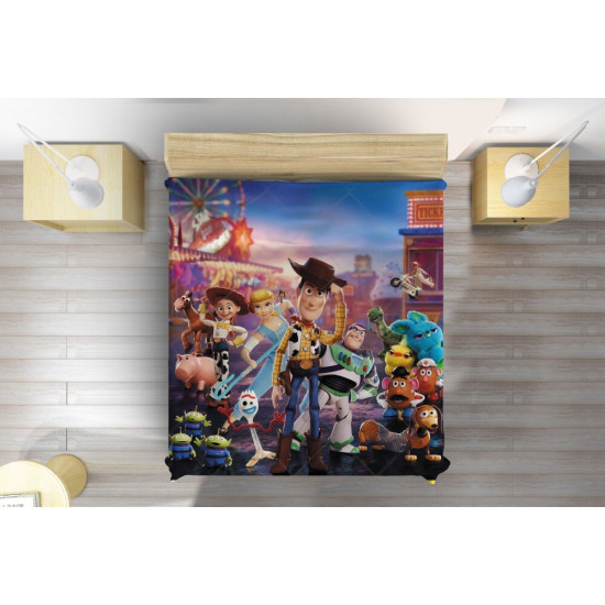 Dětský přehoz na postel 3D - Toy Story