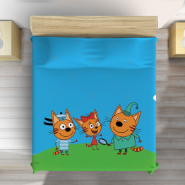 Přehoz na postel 3D - Three kittens