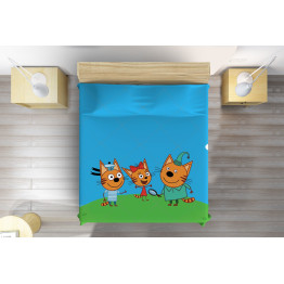 Přehoz na postel 3D - Three kittens