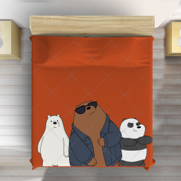 Dětský přehoz na postel 3D - We Bare Bears Dark
