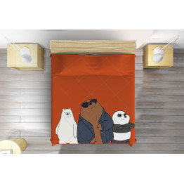 Dětský přehoz na postel 3D - We Bare Bears Dark
