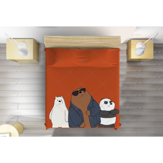 Dětský přehoz na postel 3D - We Bare Bears Dark
