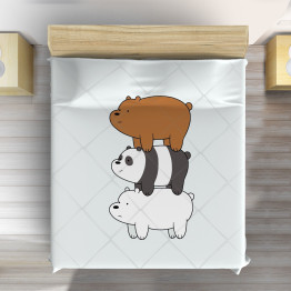 Dětský přehoz na postel 3D - We Bare Bears
