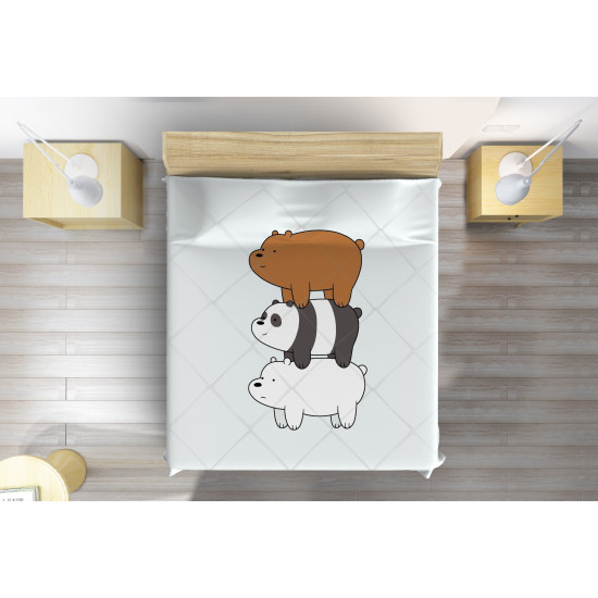 Dětský přehoz na postel 3D - We Bare Bears