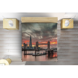 Luxusní přehoz na postel - Sunset in London