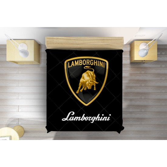 Luxusní přehoz na postel - Lamborghini Logo