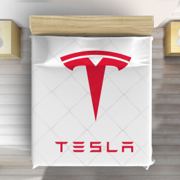 Luxusní přehoz na postel - Tesla Logo