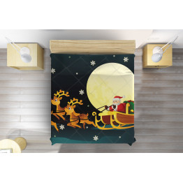 Vánoční přehoz na postel - Santa's Sledge