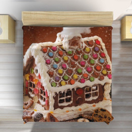 Vánoční přehoz na postel - Christmas Candy House