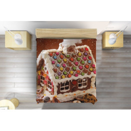 Vánoční přehoz na postel - Christmas Candy House