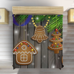 Vánoční přehoz na postel - Christmas Cookies