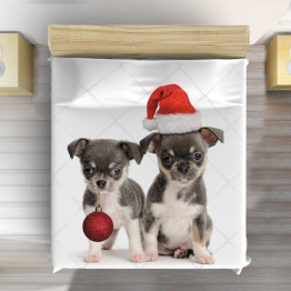 Přehoz přes postel - Christmas Puppies