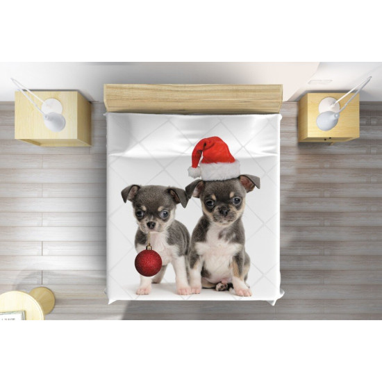 Přehoz přes postel - Christmas Puppies