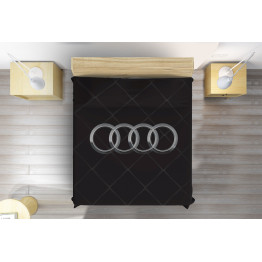 Přehoz na postel - Audi Logo Black