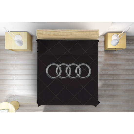 Přehoz na postel - Audi Logo Black