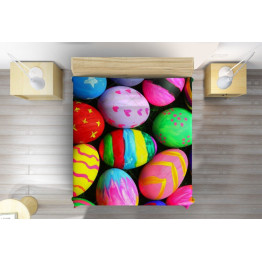 Luxusní Velikonoční přehoz na postel - Colorul Easter Eggs