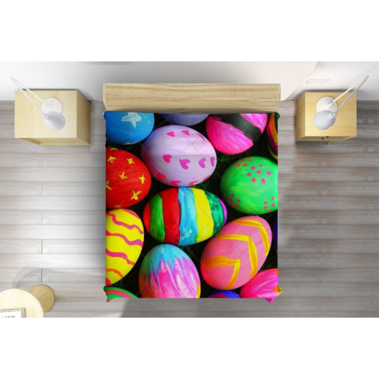 Luxusní Velikonoční přehoz na postel - Colorul Easter Eggs