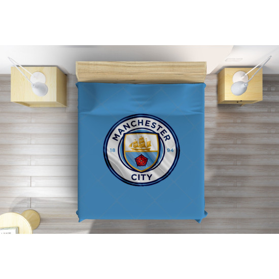 Luxusní přehoz na postel - Manchester City Logo