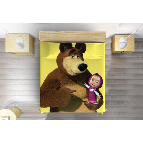 Přehoz na postel - Masha and Bear Hug