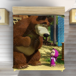 Luxusní přehoz na postel - Masha and Bear Talking