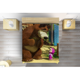 Luxusní přehoz na postel - Masha and Bear Talking
