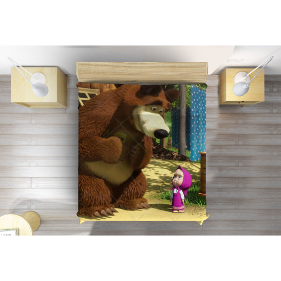 Luxusní přehoz na postel - Masha and Bear Talking