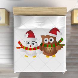Přehoz na postel - Owl Couple