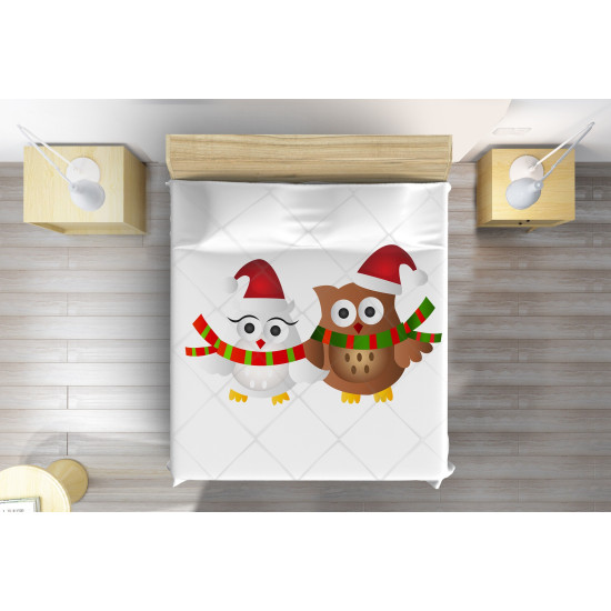 Přehoz na postel - Owl Couple