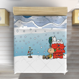 Přehoz na postel - Snoopy Christmas