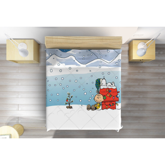 Přehoz na postel - Snoopy Christmas