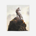Hebká deka - Wolf on a Rock