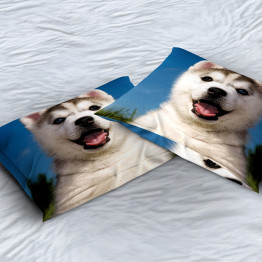 Dekorační polštář luxusní - Baby Husky