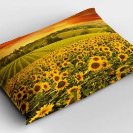 Dekorační polštář luxusní - Sunflower Field