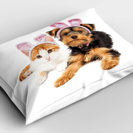 Dekorativní polštář - Easter Dog and Cat 