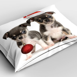 Vánoční polštář - Christmas Puppies